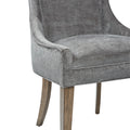 Dining Side Chair Set Of 2 Dark Gray Polyester