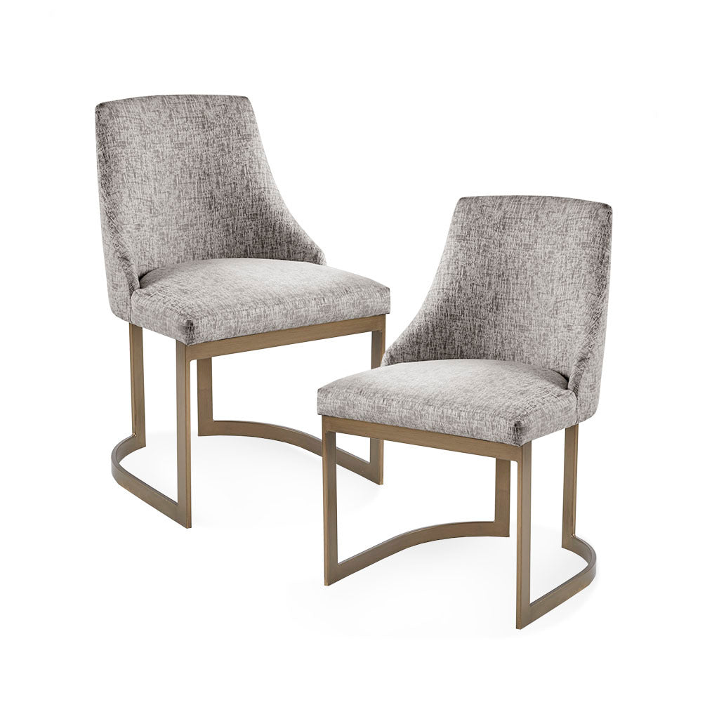 Bryce Dining Chair Set Of 2 Grey Solid Wood