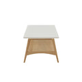 Coffee Table Off White Natural Wood