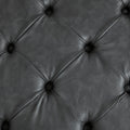 Tufted Square Cocktail Ottoman Charcoal Polyester