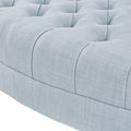 Surfboard Tufted Ottoman Dusty Blue Polyester