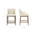 Simon Counter Stool Cream Polyester