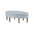Surfboard Tufted Ottoman Dusty Blue Polyester