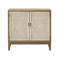 Accent Chest Reclaimed Walnut Antique Cream Wood