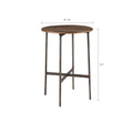 Round Bar Table Light Brown Wood