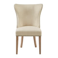 Dining Side Chair Set Of 2 Cream Polyester