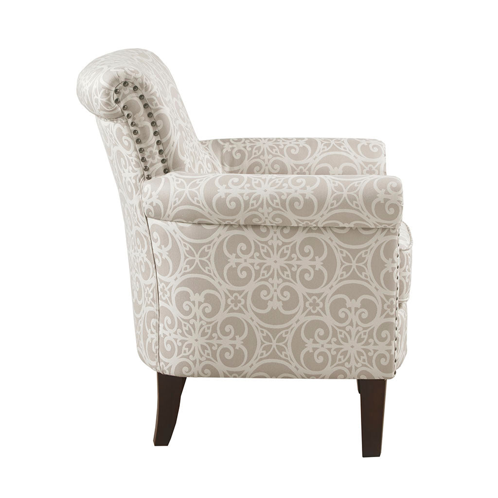 Brooke Tight Back Club Chair Multicolor Solid Wood