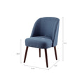 Bexley Rounded Back Dining Chair Blue Polyester