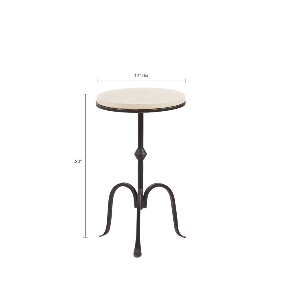 Accent Table Black Marble