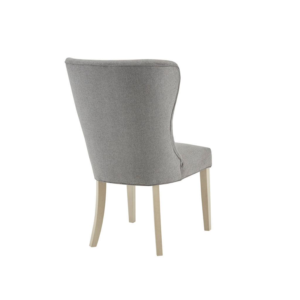 Dining Side Chair Light Grey Polyester