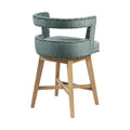 Swivel Counter Stool Grey Polyester