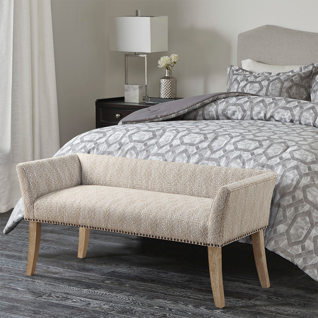 Accent Bench Taupe Multi Polyester