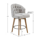 Upholstered 360 Degree Swivel Counter Stool 26