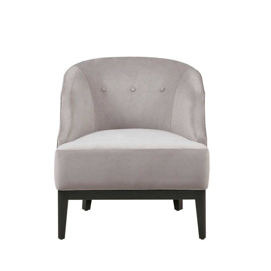 Accent Chair Light Grey Polyester
