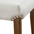 Channel Tufting Dining Chair Set Of 2 Cream Polyester