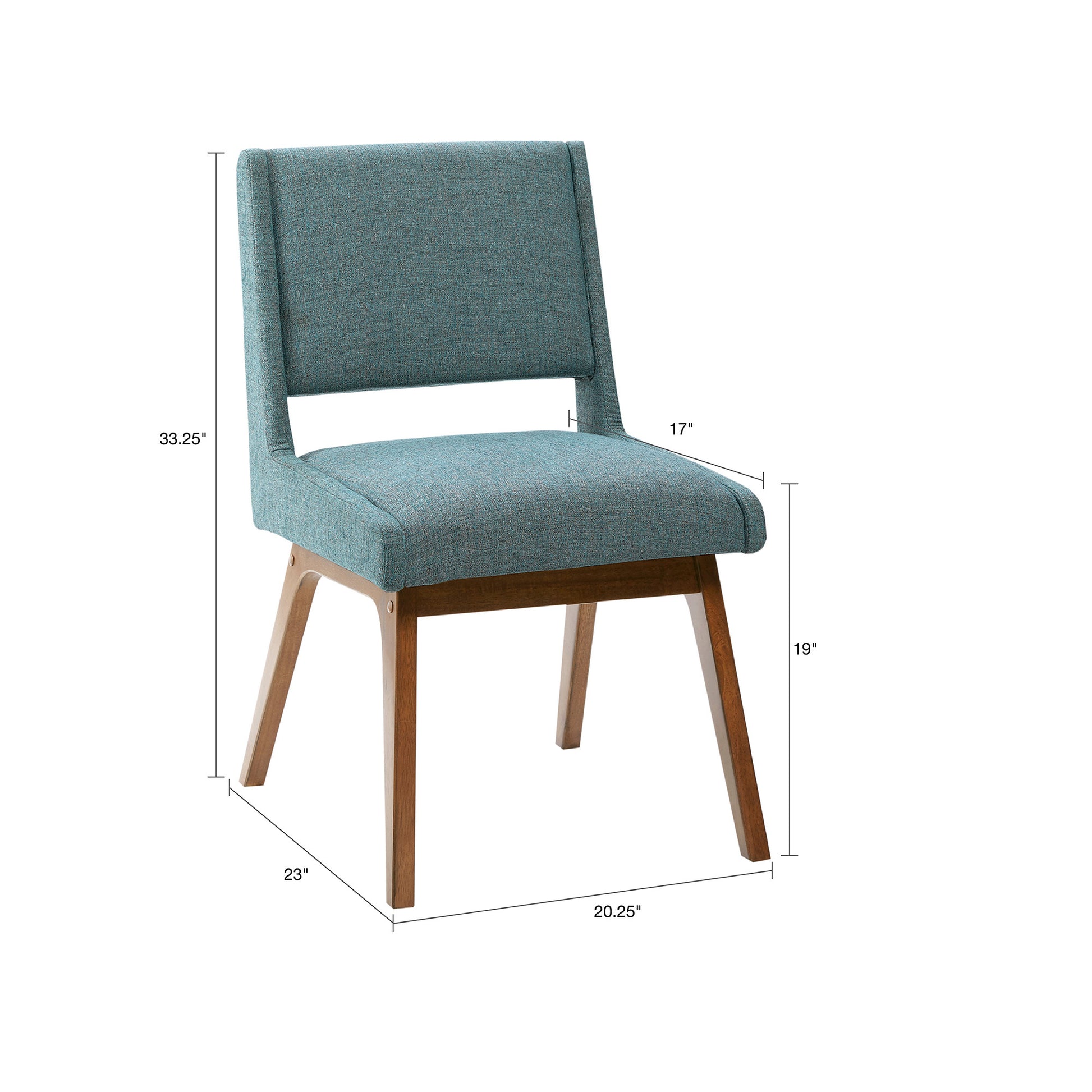 Dining Chair Set Of 2 Blue Polyester