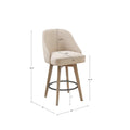 Counter Stool With Swivel Seat Sand Polyester