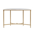 Bordeaux Console Table White Gold Wood