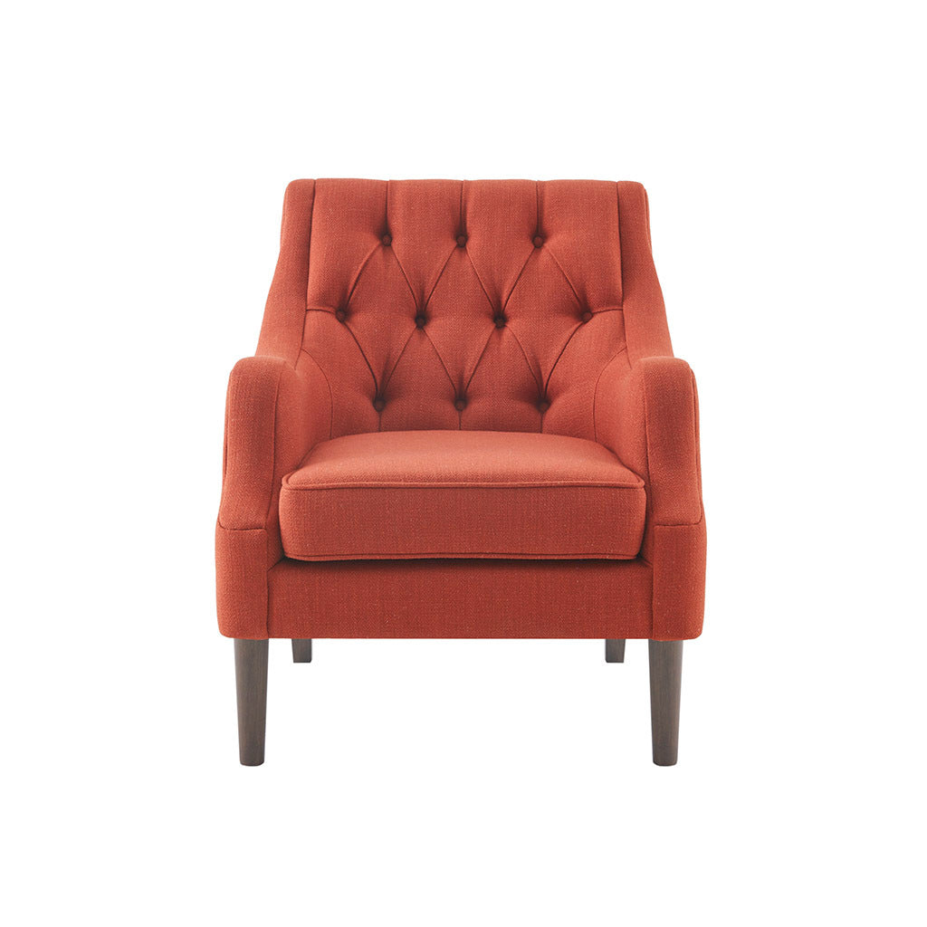 Button Tufted Accent Chair Spice Polyester