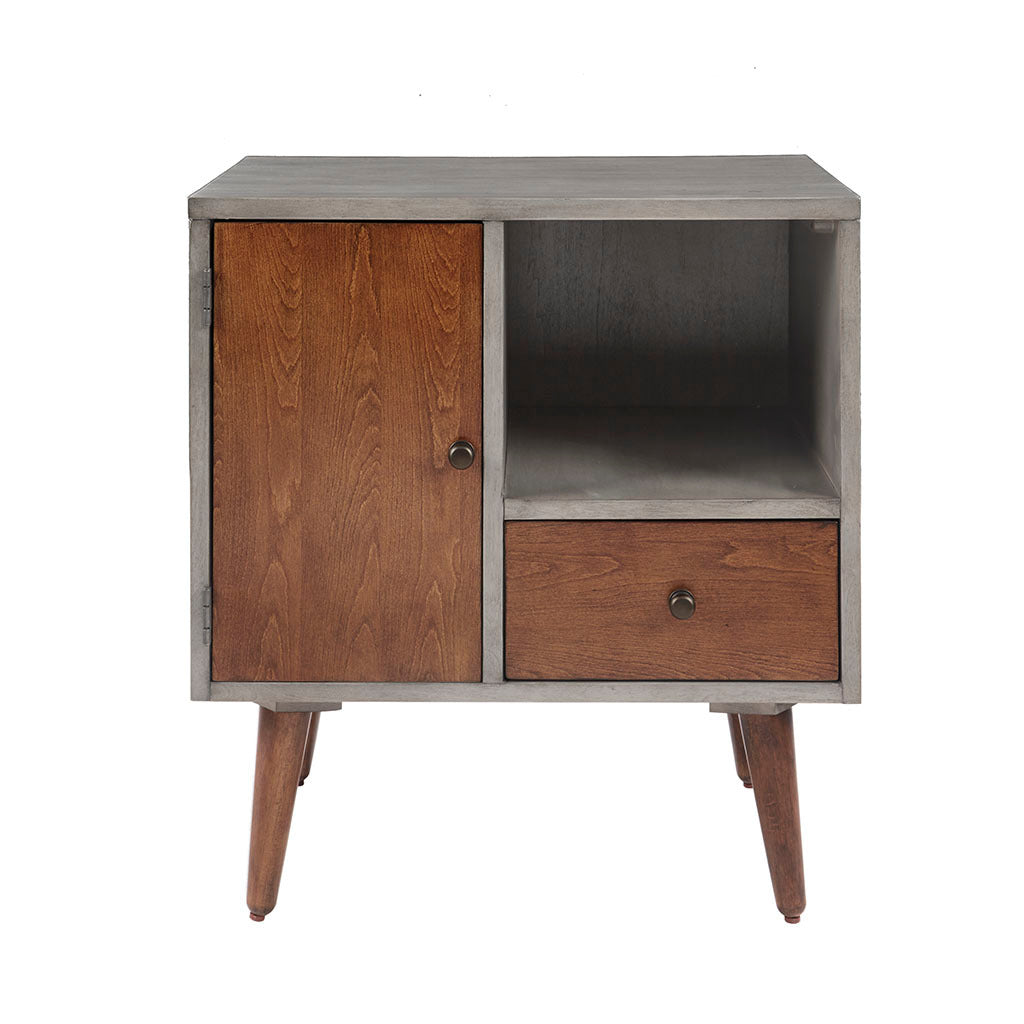 Stinson Storage Nightstand Grey Wood