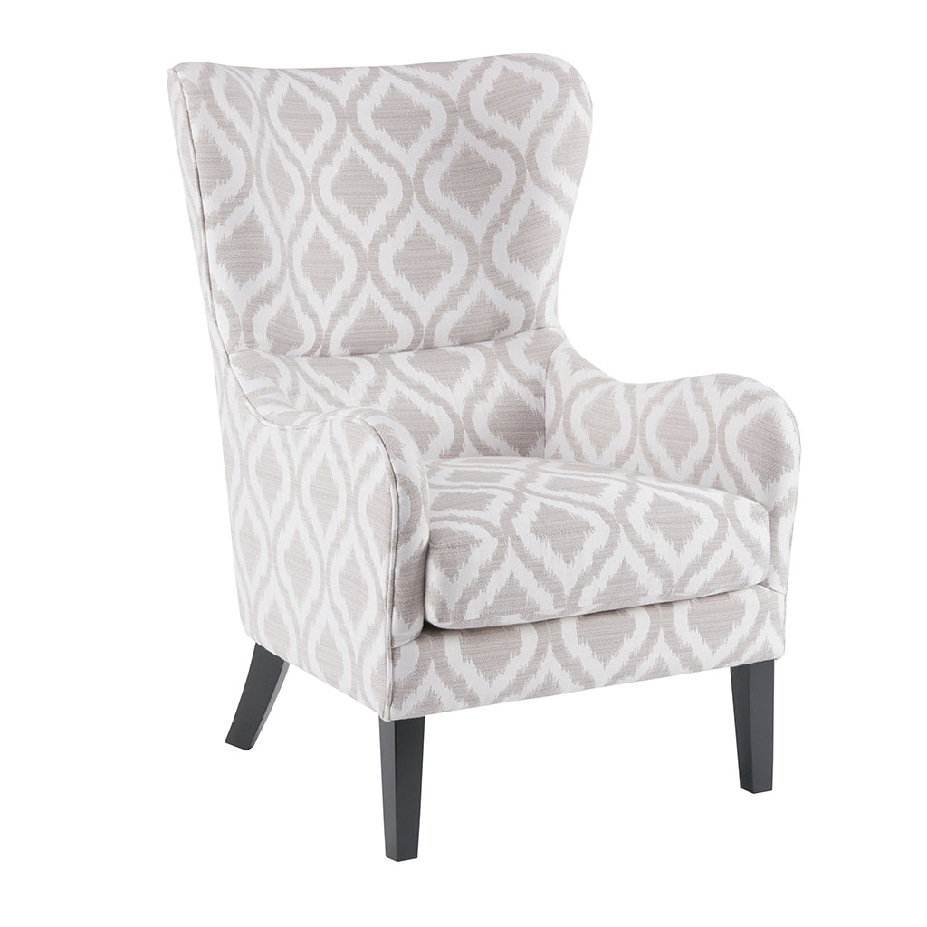 Arianna Swoop Wing Chair Multicolor Solid Wood