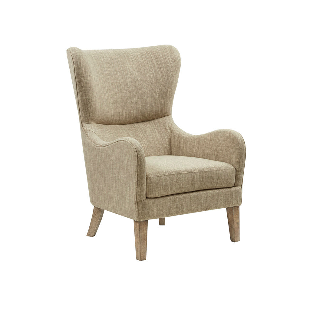 Arianna Swoop Wing Chair Multicolor Solid Wood