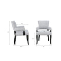 Dawson Arm Dining Chair Grey Polyester