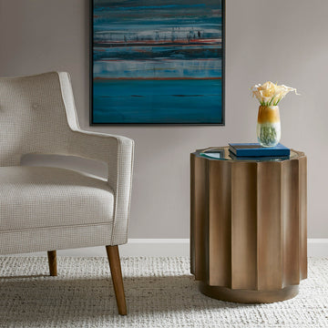 Valentina Accent Table Bronze Wood