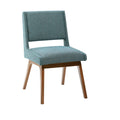 Dining Chair Set Of 2 Blue Polyester