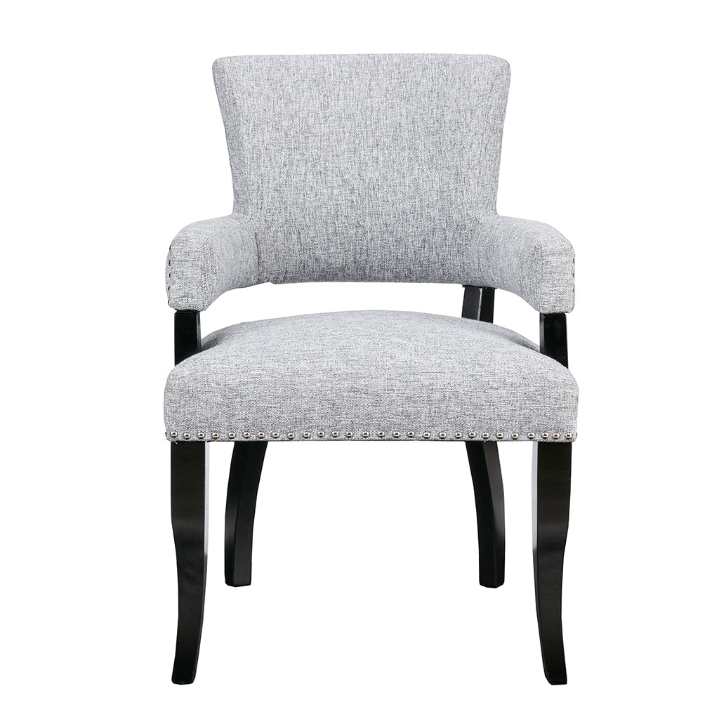 Dawson Arm Dining Chair Grey Polyester