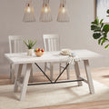Sonoma Dining Table White Solid Wood