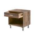 Solid Wood Nightstand Natural Wood