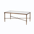 Rectangle Coffee Table Bronze Metal