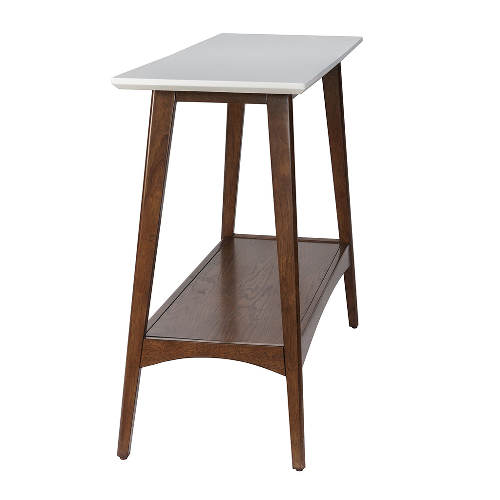 Parker Console Off White Pecan Wood