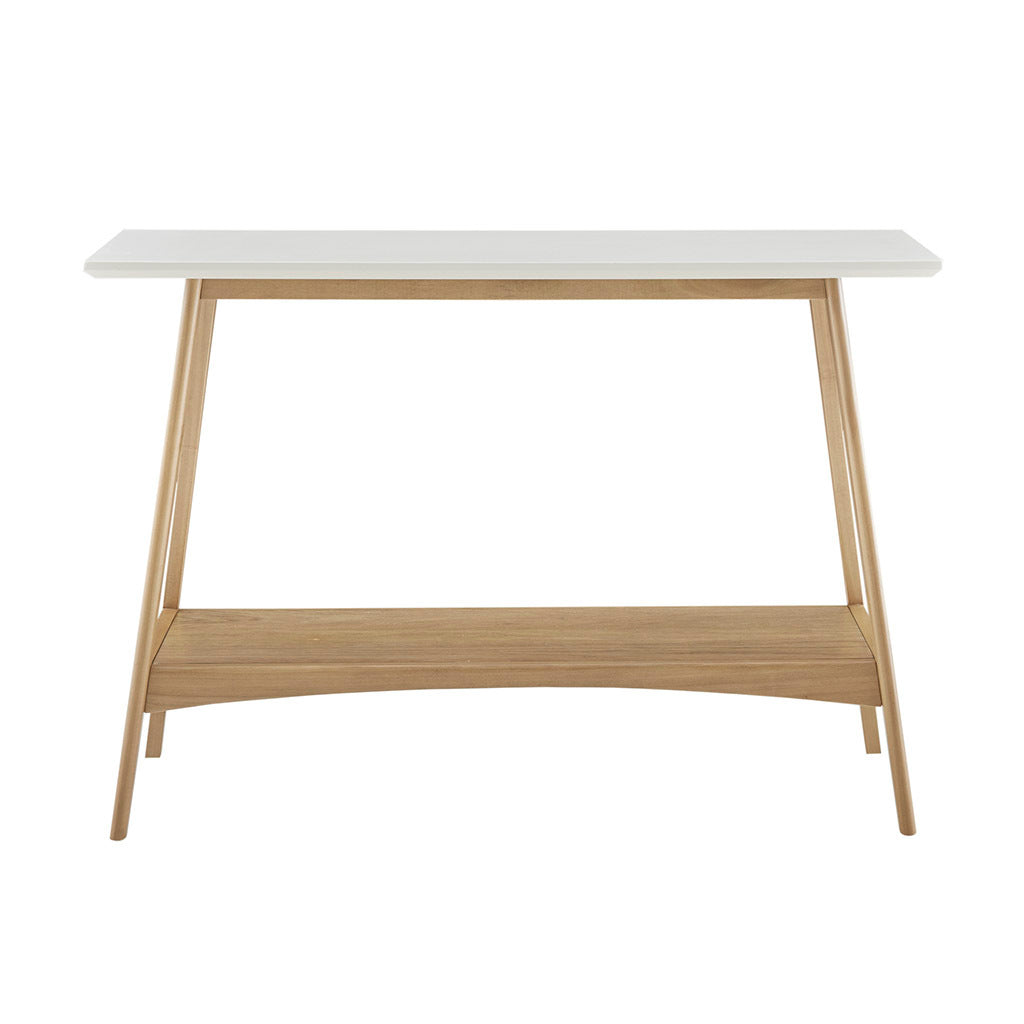 Console Off White Natural Wood