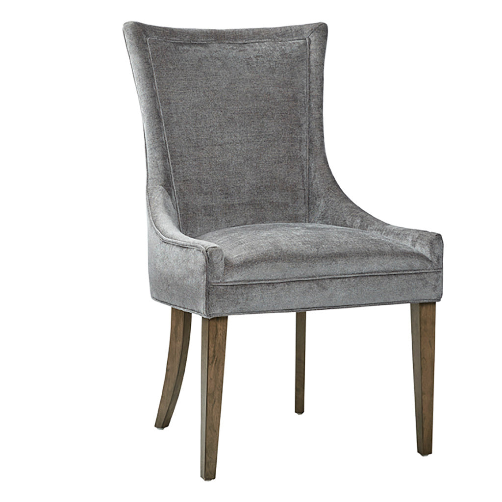 Dining Side Chair Set Of 2 Dark Gray Polyester