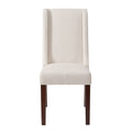 Brody Wing Dining Chair Set Of 2 Cream Polyester