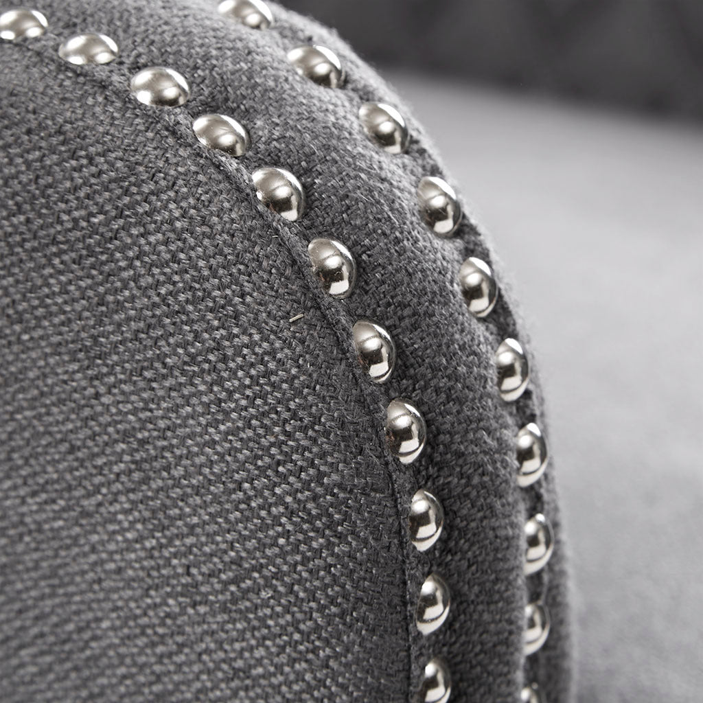 Heston Accent Chair Grey Solid Wood