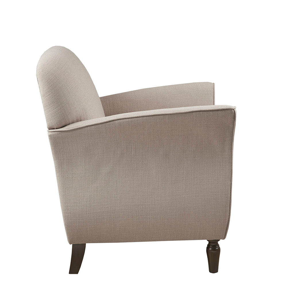 Accent Chair Brown Polyester