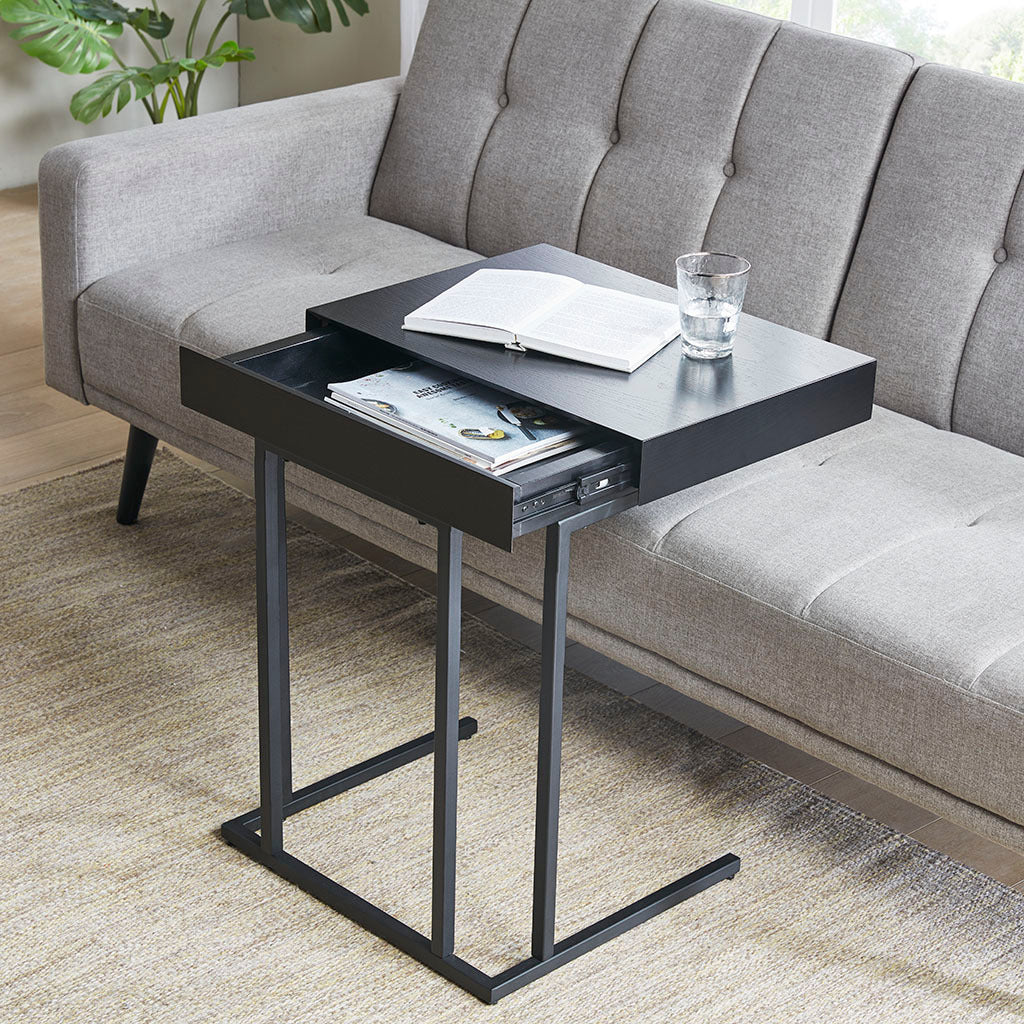 Pull Up Table Black Wood