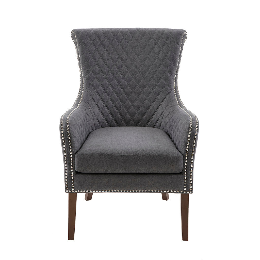 Heston Accent Chair Grey Solid Wood