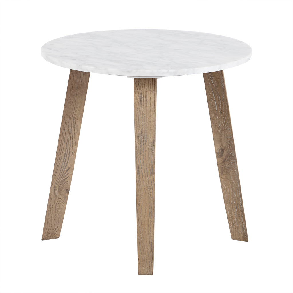 Milo End Table With 4 Legs White Wood