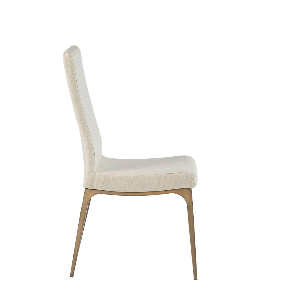 Captiva Dining Side Chair Set Of 2 Cream Polyester