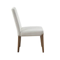 Channel Tufting Dining Chair Set Of 2 Cream Polyester