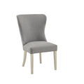 Dining Side Chair Light Grey Polyester