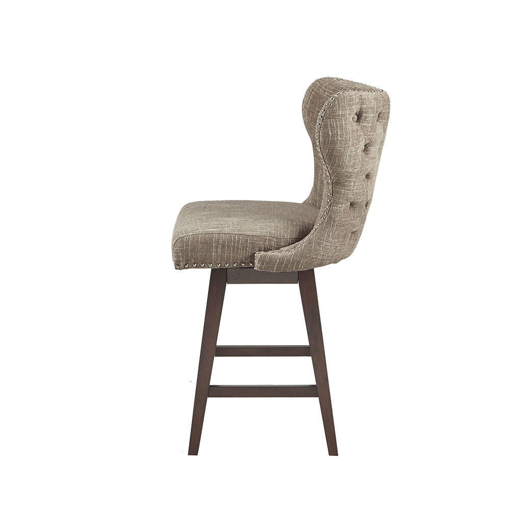 Only Supportbuyer Hancock Swivel Counter Stool Camel Solid Wood