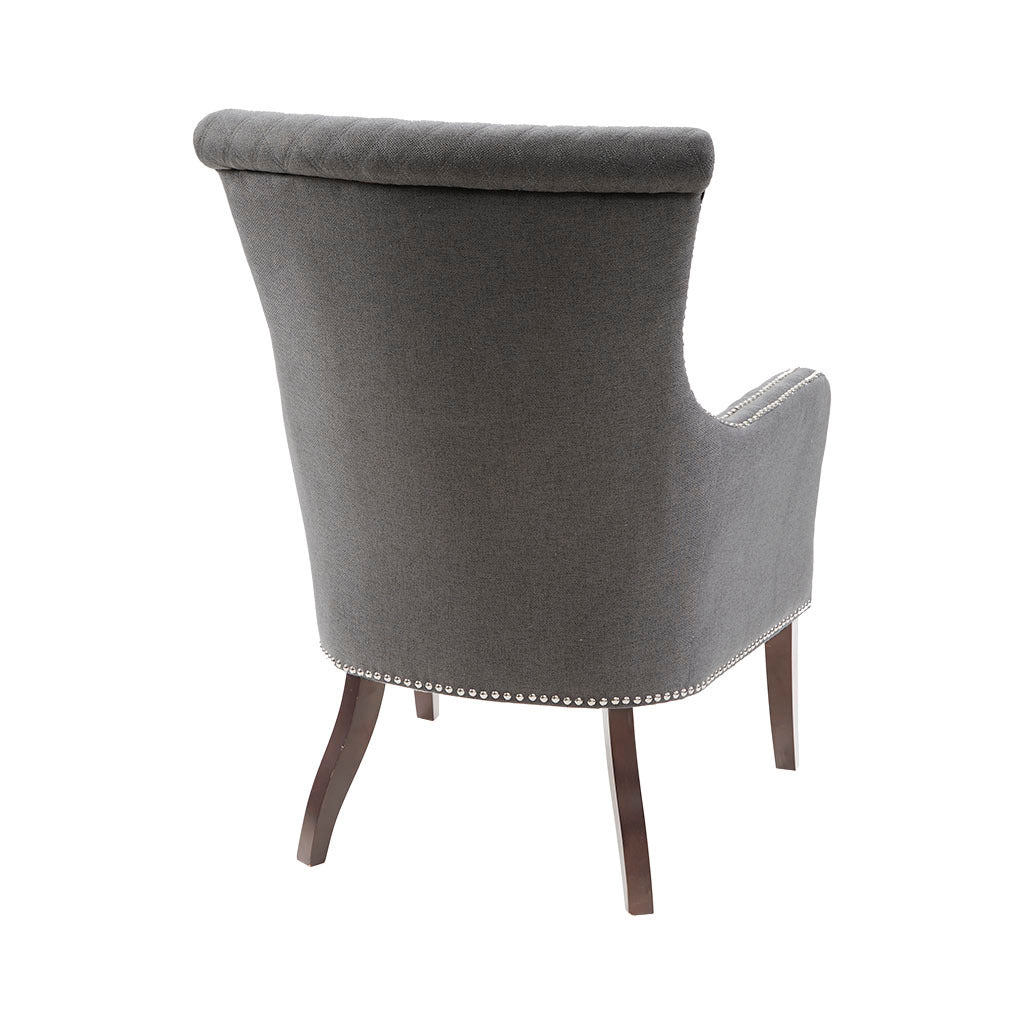 Heston Accent Chair Grey Solid Wood