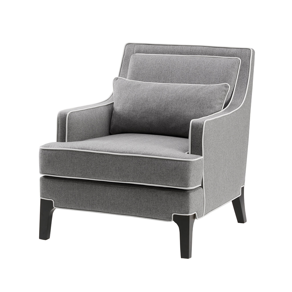 Arm Chair Grey Black Polyester