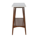 Parker Console Off White Pecan Wood