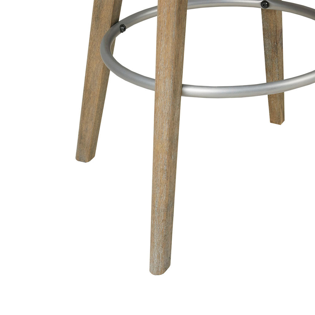 Counter Stool With Swivel Seat Blue Polyester